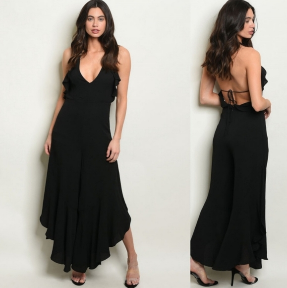 Selena Black Jumpsuit - Picture 1 of 3